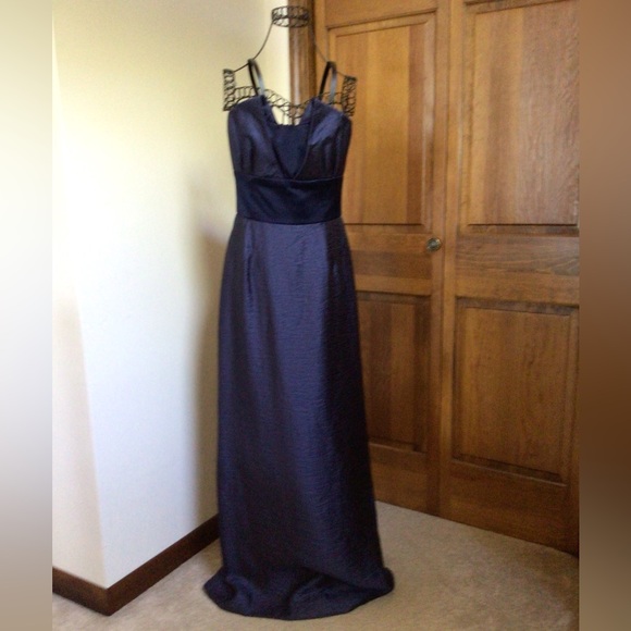 Badgley Mischka, strapless evening gown, navy, 10 - Picture 2 of 8